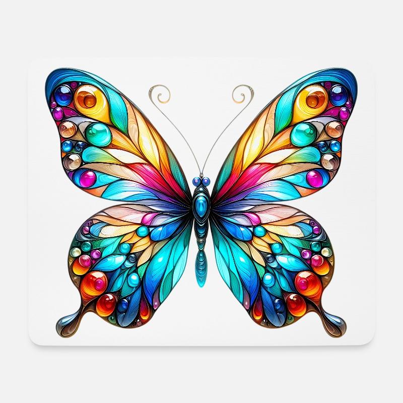 Schmetterling - Mousepad (Querformat) - Weiß