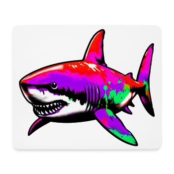 Requin - Tapis de souris (format paysage) - blanc - Devant