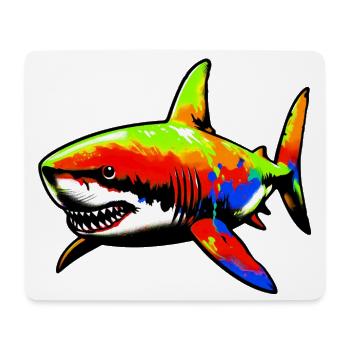 Requin - Tapis de souris (format paysage) - blanc - Devant