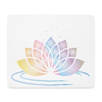 Stylized Pastel Flower Symbol with Water - Mouse Pad (horizontal) - white - Front