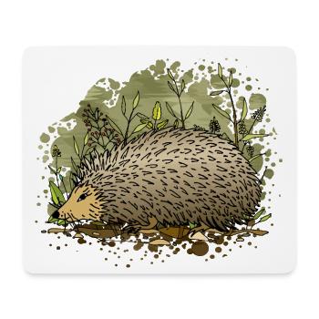 Igel - Mousepad (Querformat) - Weiß - Vorne
