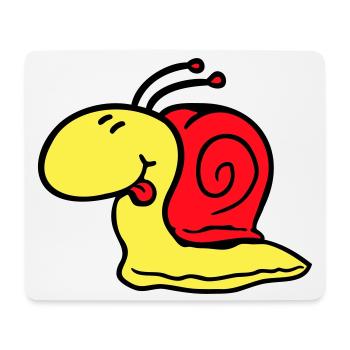 Snail cheeky tongue sticking out quickly small - Mouse Pad (horizontal) - white - Front