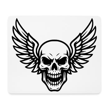 Skull with wings - Mouse Pad (horizontal) - white - Front