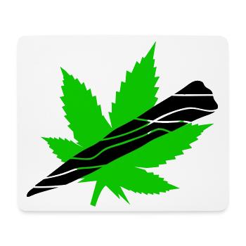 Néon Feuille De Cannabis Graphique - Tapis de souris (format paysage) - blanc - Devant