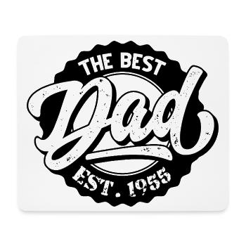 The Best Dad EST 1955 - Mousepad (Querformat) - Weiß - Vorne