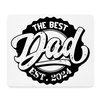 The Best Dad EST 2024 - Mousepad (Querformat) - Weiß - Vorne