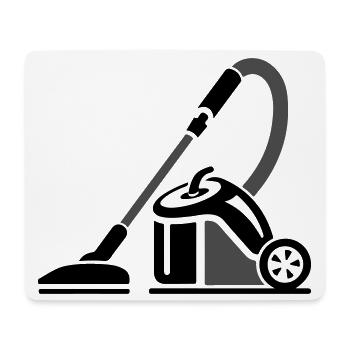 Symbole d’aspirateur Entreprise de nettoyage - Tapis de souris (format paysage) - blanc - Devant