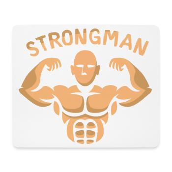 Strongman Bodybuilder – Force et puissance musculaire - Tapis de souris (format paysage) - blanc - Devant
