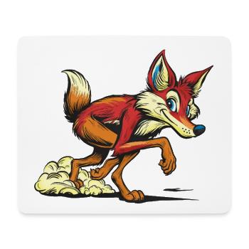 Red Fox Cartoon Sprint - Mouse Pad (horizontal) - white - Front