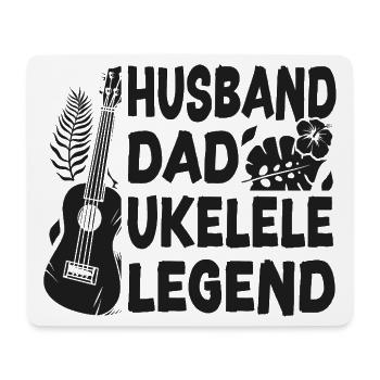 Hawaiian Ukulele Uke Dad Husband - Mouse Pad (horizontal) - white - Front