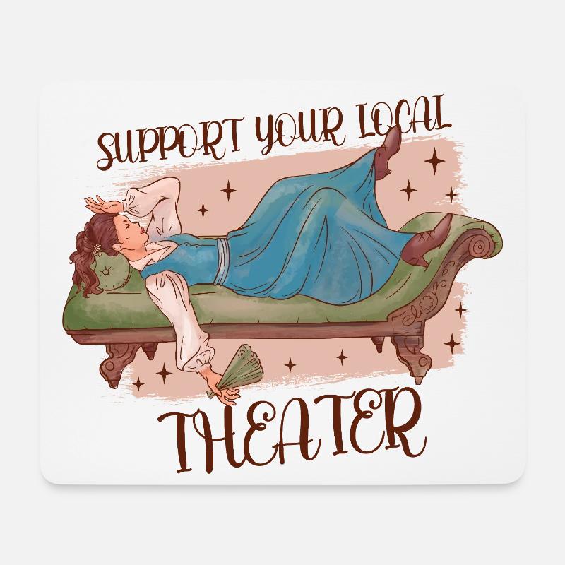Theater Schauspieler Geschenkideen - Mousepad (Querformat) - Weiß