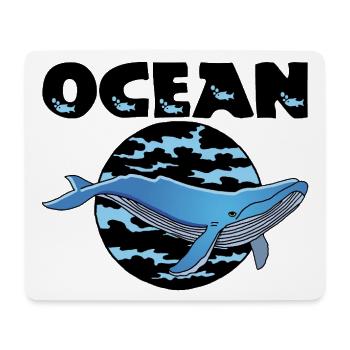Whale and ocean - Mouse Pad (horizontal) - white - Front