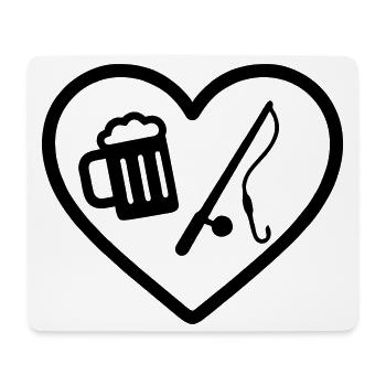 Heart Peach Beer - Mousepad (Querformat) - Weiß - Vorne