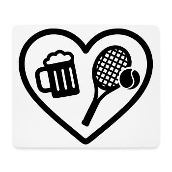 Bière Heart Tennis - Tapis de souris (format paysage) - blanc - Devant