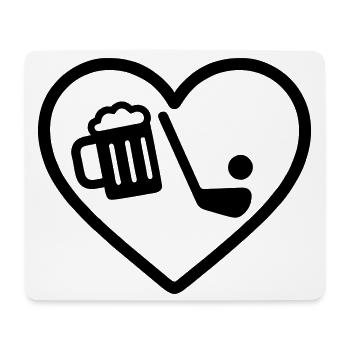 Heart Golf Beer - Mouse Pad (horizontal) - white - Front