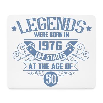 50 Jahre Legenden Jahrgang 1976 Vintage Geburtstag - Mousepad (Querformat) - Weiß - Vorne