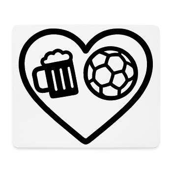 Heart Handball Bier - Mousepad (Querformat) - Weiß - Vorne