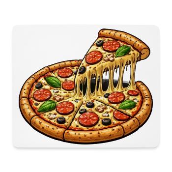 Pizza Motif - Tapis de souris (format paysage) - blanc - Devant