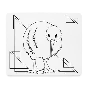Kiwi bird in geometric design - Mouse Pad (horizontal) - white - Front