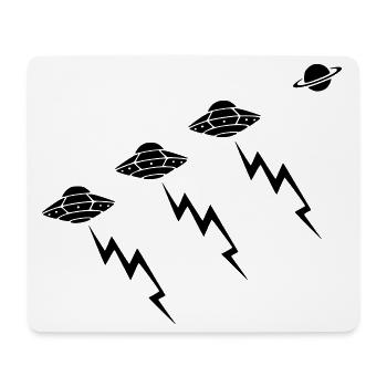UFO Flotte Invasion Blitz Angriff - Mousepad (Querformat) - Weiß - Vorne
