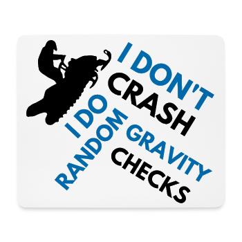 Snowmobile I don't crash funny snowmobile - Mouse Pad (horizontal) - white - Front