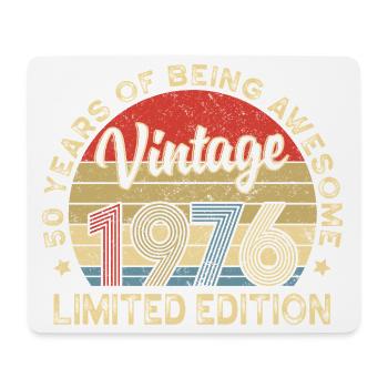 Vintage 1976 – 50 ans édition limitée millésime - Tapis de souris (format paysage) - blanc - Devant