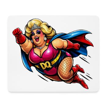 Superheroine Retro Glam Poppig - Mouse Pad (horizontal) - white - Front