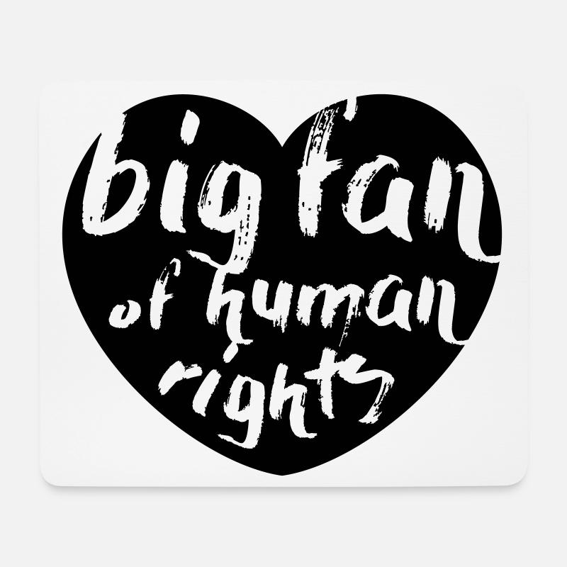 Big Fan of Human Rights - Mousepad (Querformat) - Weiß