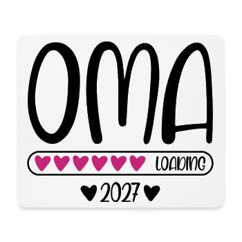 Oma 2027 loading mit Herzchen Ladebalken - Mousepad (Querformat) - Weiß - Vorne
