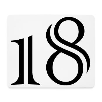 18. 18 YEARS OLD. 18th ANNIVERSARY. 18 BIRTHDAY. - Mouse Pad (horizontal) - white - Front