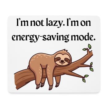 Energiesparmodus T-Shirt | Lustiges Tee - Mousepad (Querformat) - Weiß - Vorne
