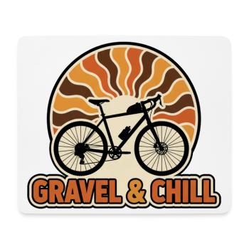 Gravel & Chill Vintage 70er Sun Bike Art - Mousepad (Querformat) - Weiß - Vorne