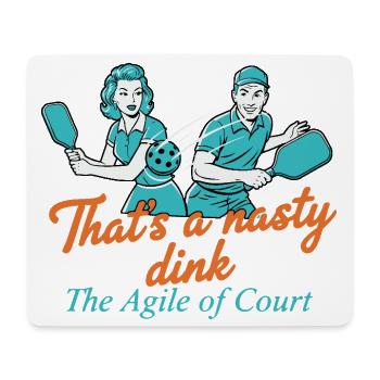 Joueur de pickleball : c’est un terrain agile vraiment dégueulasse - Tapis de souris (format paysage) - blanc - Devant
