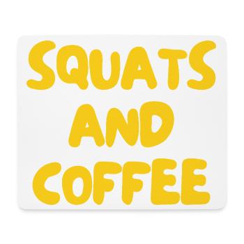 squats and coffee - Mouse Pad (horizontal) - white - Front