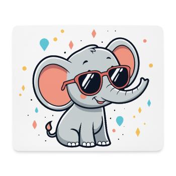 Shimmering Elephant Sunglasses - Mouse Pad (horizontal) - white - Front