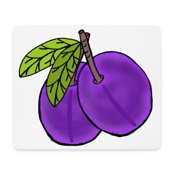 Pflaumen Obst Frucht Pflaume Garten - Mousepad (Querformat) - Weiß - Vorne