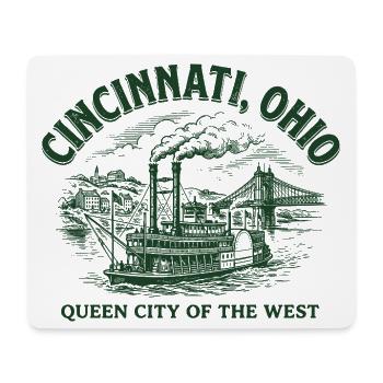 Cincinnati Dampfschiff Erbe - Mousepad (Querformat) - Weiß - Vorne