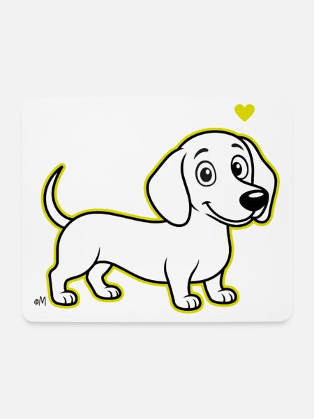 Fritz_the_Sausage_Dog - Mouse Pad (horizontal) - white