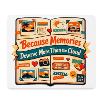 Mehr als Cloud | Scrapbooking Fotos - Mousepad (Querformat) - Weiß - Vorne