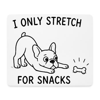 Je ne m’étire que pour les snacks Lustiger Hunde Spruch - Tapis de souris (format paysage) - blanc - Devant
