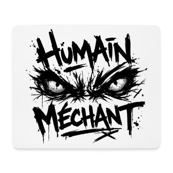 Evil Human Look Black Pattern - Mouse Pad (horizontal) - white - Front