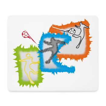 Joueurs de football - Tapis de souris (format paysage) - blanc - Devant