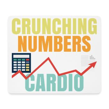 Zahlen zählen ist mein Cardio Crunching Numbers - Mousepad (Querformat) - Weiß - Vorne