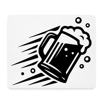 Icône du verre de bière à bière de blé - Tapis de souris (format paysage) - blanc - Devant