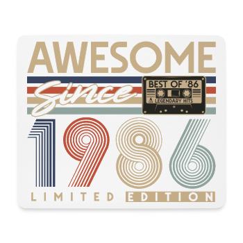 1986 Jahrgang Vintage Geburtstag Geschenk Retro - Mousepad (Querformat) - Weiß - Vorne