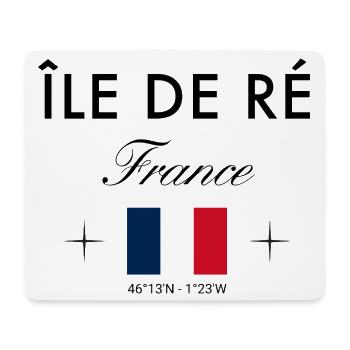 Ile de Re Frankreich Koordinaten Reise Souvenir - Mousepad (Querformat) - Weiß - Vorne