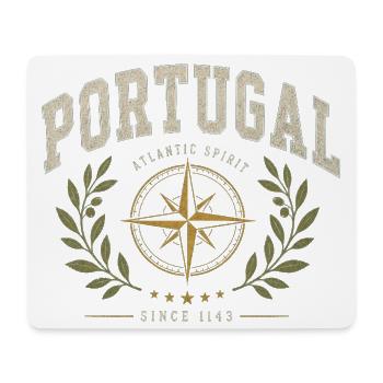 Emblème de l’Esprit Atlantique du Portugal - Tapis de souris (format paysage) - blanc - Devant