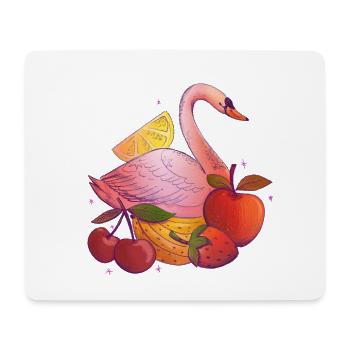 Swan with fruit and citrus - Mouse Pad (horizontal) - white - Front
