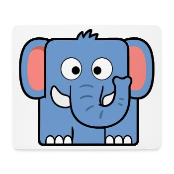 Elefant - Mousepad (Querformat) - Weiß - Vorne