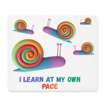 I learn at my own pace - Mouse Pad (horizontal) - white - Front